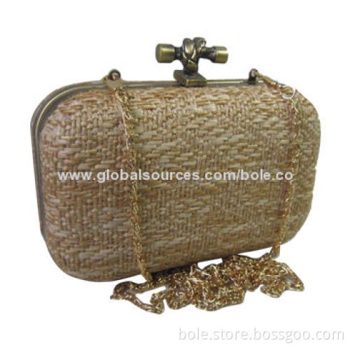 Evening Bag, Made of Jute, Can be Customized by Clients' Design